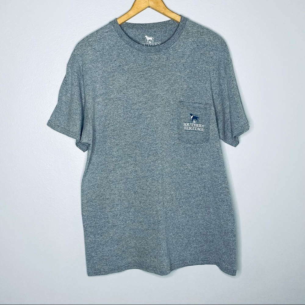 Southern Heritage Independence Day Theme Gray Tee